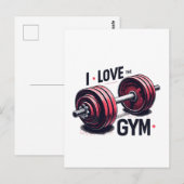 Ich habe den Fitnessraum Liebe Postkarte (Vorne/Hinten)