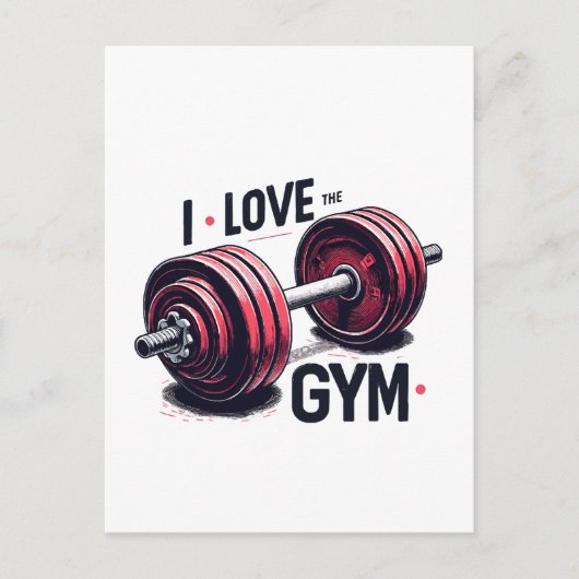 Ich habe den Fitnessraum Liebe Postkarte (Vorderseite)