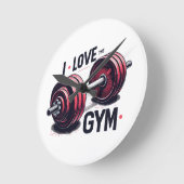 Ich habe den Fitnessraum Liebe Runde Wanduhr (Winkel)