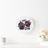 Ich habe den Fitnessraum Liebe Runde Wanduhr (Zuhause)