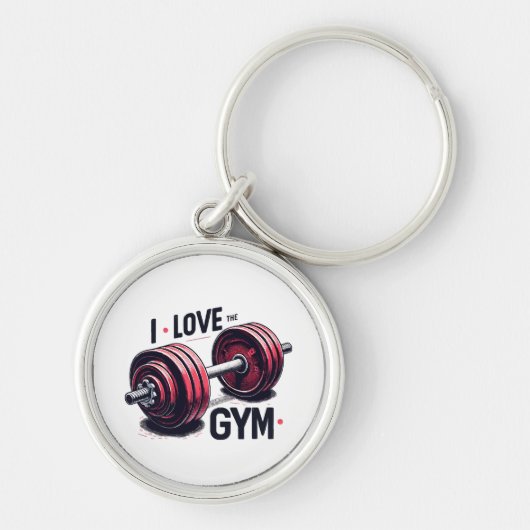 Ich habe den Fitnessraum Liebe Schlüsselanhänger (Vorne)