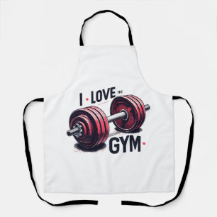 Ich habe den Fitnessraum Liebe Schürze