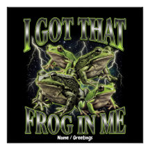 Ich Habe Den Frosch In Mir Retro 90er Bootleg Meme