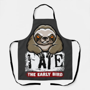 Ich habe den frühen Vogel gegessen. Grumpiger Faul Schürze