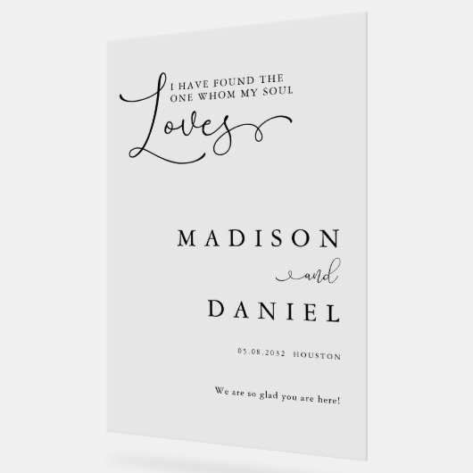 Ich habe den gefunden, den mein Soul Liebe! Script Acrylschild (Winkel)