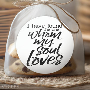 Ich habe den gefunden, den mein Soul Lieben Runder Aufkleber