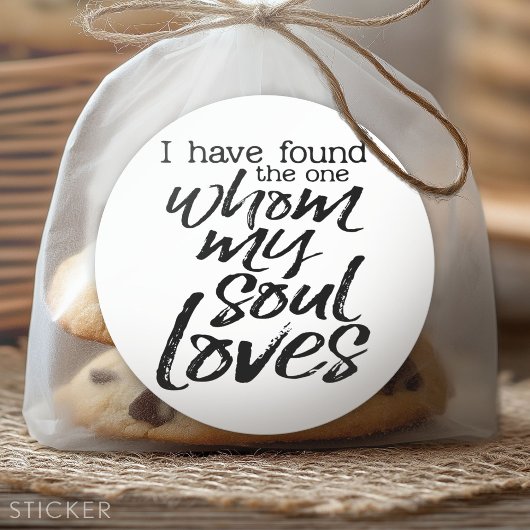 Ich habe den gefunden, den mein Soul Lieben Runder Aufkleber