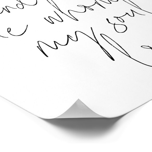 Ich habe den gefunden, den mein Soul Lieben Skript Poster (Ecke)