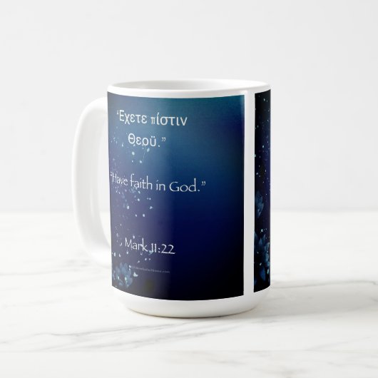 Ich habe den Glauben an Gott Kaffeetasse (Vorderseite Links)