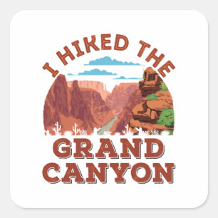 Ich habe den Grand Canyon angefahren Quadratischer Aufkleber