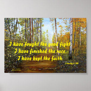 ICH HABE DEN GUTEN KAMPF GEFUNDEN POSTER