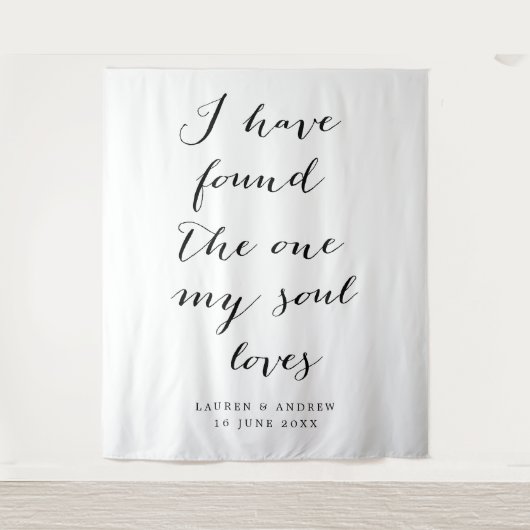 Ich habe den Hintergrund der ersten Hochzeit gefun Wandteppich (Vorderseite)