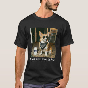 Ich Habe Den Hund In Mir Corgi Raucht Zigarette Me T-Shirt