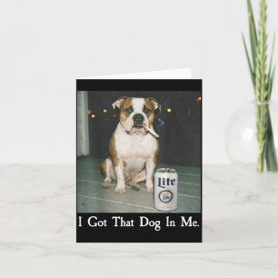 Ich Habe Den Hund In Mir Lustiger Bulldogge Trinkt Karte