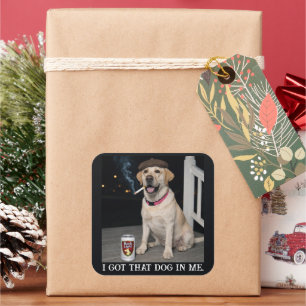 Ich Habe Den Hund In Mir, Lustiger Labrador Retrie Quadratischer Aufkleber