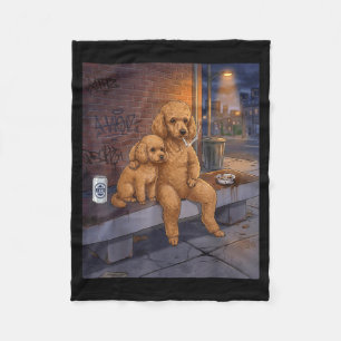 Ich Habe Den Hund In Mir Lustiger Pudel Trinkt Bie Fleecedecke
