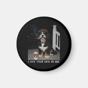 Ich Habe Den Hund In Mir, Lustiges Bernedoodle-Mem Magnet