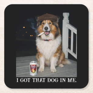 Ich Habe Den Hund In Mir, Lustiges Collie-Meme Rechteckiger Pappuntersetzer