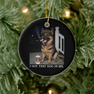 Ich Habe Den Hund In Mir, Lustiges Deutscher Schäf Keramik Ornament