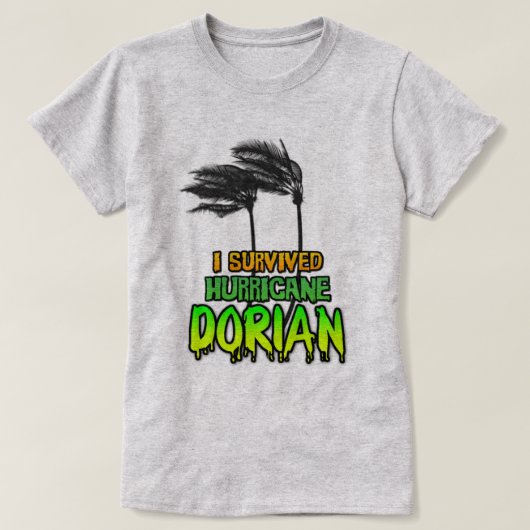 Ich habe den Hurrikan Dorian-Bäume überlebt T-Shirt (Design vorne)