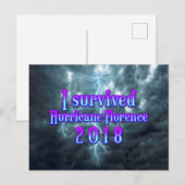 Ich habe den Hurrikan Florenz überlebt Postkarte (Vorne/Hinten)