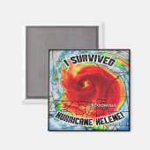 Ich habe den Hurrikan Helene überlebt Magnet (Vorderseite/Rückseite)
