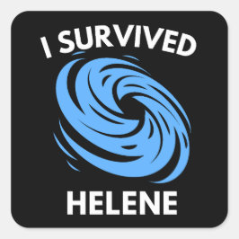 Ich habe den Hurrikan Helene überlebt Quadratischer Aufkleber