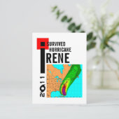 Ich habe den Hurrikan Irene Postcard überlebt Postkarte (Stehend Vorderseite)
