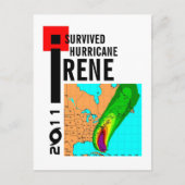 Ich habe den Hurrikan Irene Postcard überlebt Postkarte (Vorderseite)