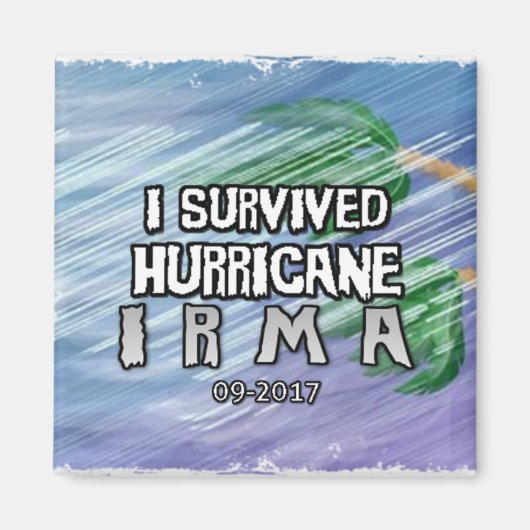 Ich habe den Hurrikan Irma überlebt Magnet (Vorne)