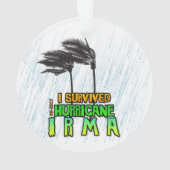 Ich habe den Hurrikan Irma überlebt Ornament (Rückseite)