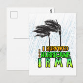 Ich habe den Hurrikan Irma überlebt Postkarte (Vorne/Hinten)