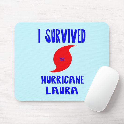 Ich habe den Hurrikan Laura überlebt Mousepad (Mit Mouse)