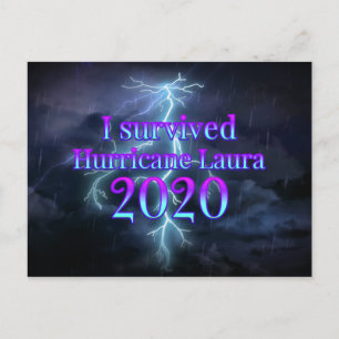 Ich habe den Hurrikan Laura überlebt Postkarte