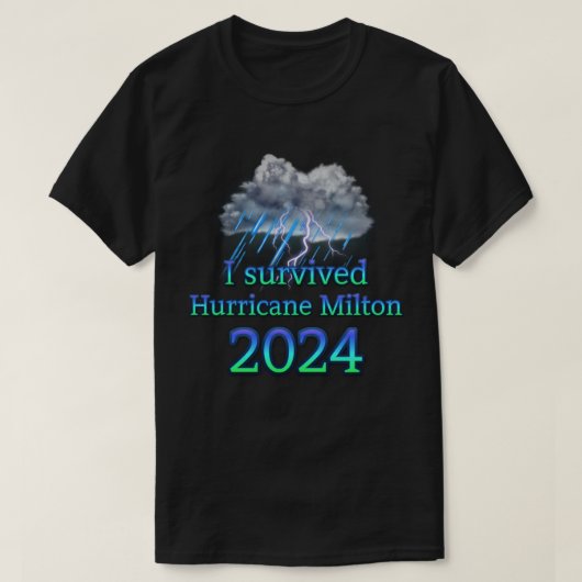 Ich habe den Hurrikan Milton 2024 überlebt T-Shirt (Design vorne)