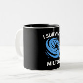 Ich habe den Hurrikan Milton überlebt Zweifarbige Tasse (Vorderseite Links)