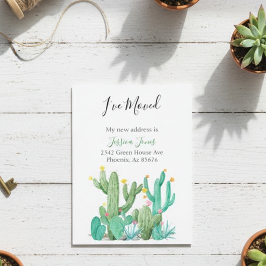 Ich habe den Kaktus des neuen Adressbuch-Hauses ve Postkarte