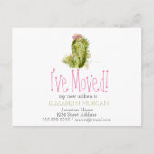 Ich habe den Kaktus eine neue Adresse übertragen Ankündigungspostkarte (Vorderseite)