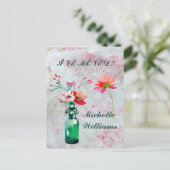 Ich habe den klassischen Elegant Pastel Floral Mov Ankündigungspostkarte (Stehend Vorderseite)