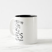 Ich habe den Master meiner Ehefrau überlebt Zweifarbige Tasse (Vorderseite Links)