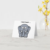 Ich habe den Niedlichen Funny Grey Elephant Cartoo Karte (Gelbe Blume)