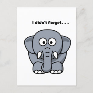 Ich habe den Niedlichen Funny Grey Elephant Cartoo Postkarte