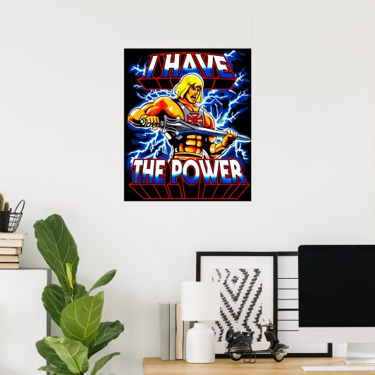 Ich habe den Power Heman Poster (Heimbüro)