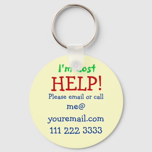 Ich habe den Schlüsselanhänger verloren (Vorderseite)