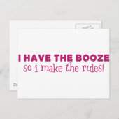 Ich habe den Schwung, ich mache die Regeln Postkarte (Vorne/Hinten)