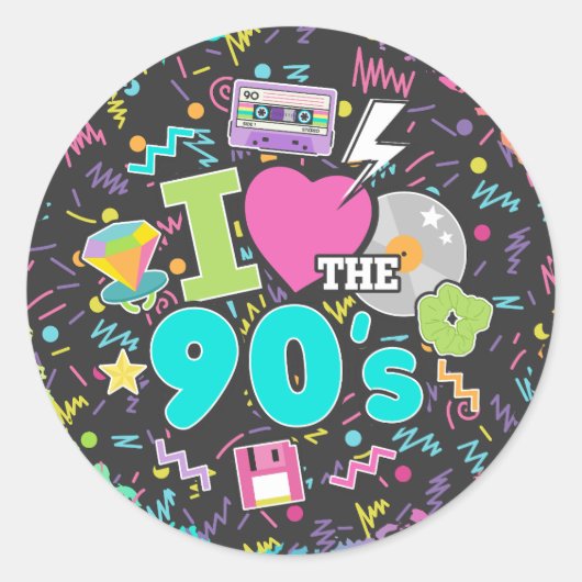 Ich habe den Sticker der 90er Liebe (Vorderseite)