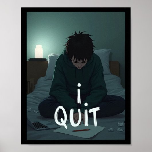 Ich habe den Sticker gekündigt Poster (Vorne)