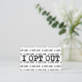 ICH HABE DEN T - Shirt AUSGEWÄHLT Visitenkarte (Stehend Vorderseite)