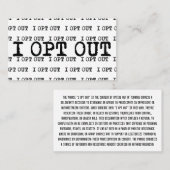 ICH HABE DEN T - Shirt AUSGEWÄHLT Visitenkarte (Vorne/Hinten)