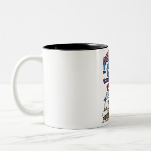 Ich habe den Winter 2022/23 kaum überlebt Zweifarbige Tasse (Links)